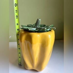 Vtg 1950s McCoy YELLOW BELL PEPPER Cookie Jar Canister Southwest